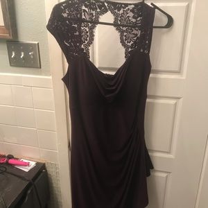 Purple Lace Cocktail Dress